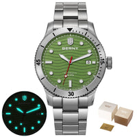 BERNY Top Automatic Diver Watch for Men PT5000 Movement 20ATM Waterproof Luminous Sapphire Lens Sport Swimming Diving Watch Men