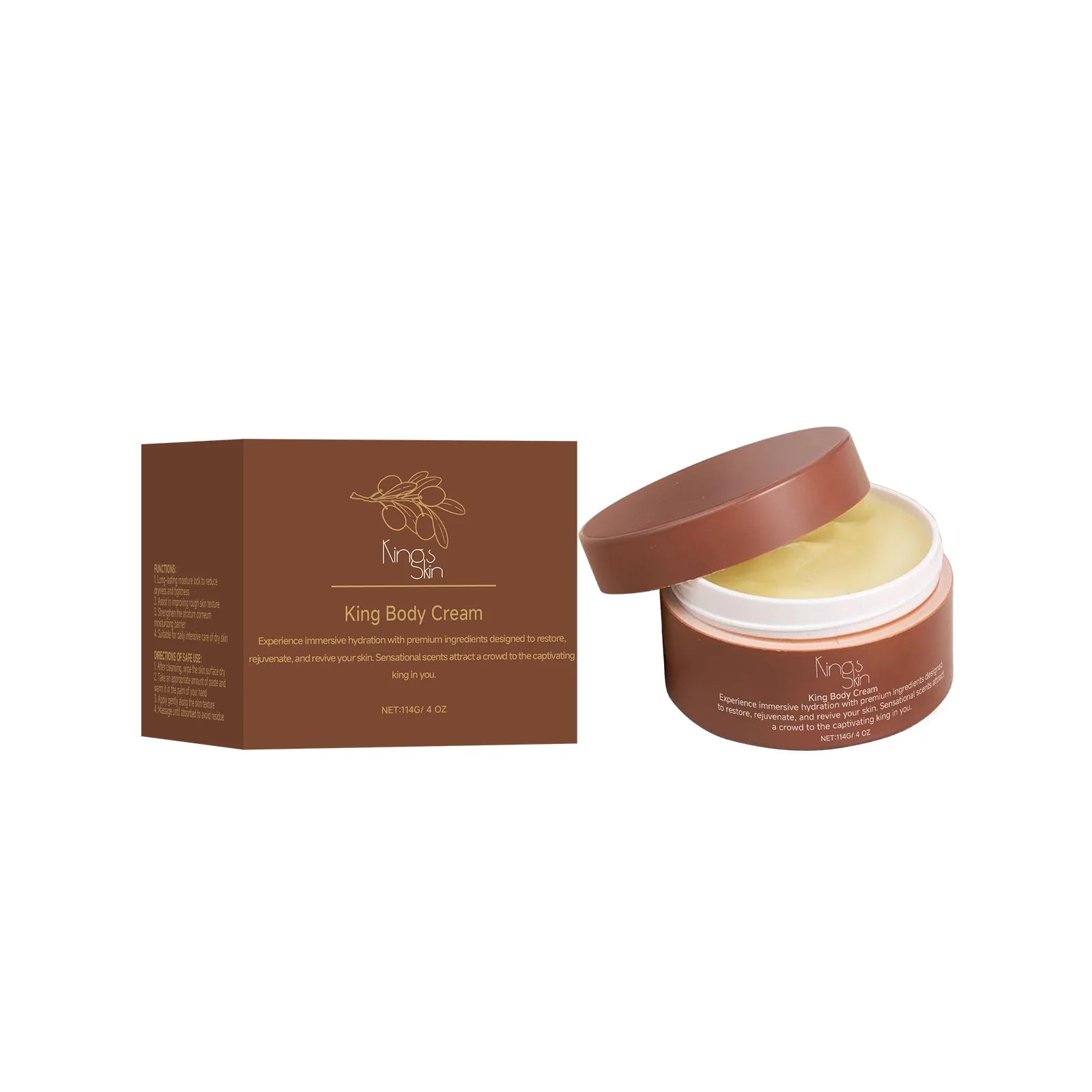 114g Shea Butter Body Cream Strengthen Skin Barrier Relieve Dryness Moisturizing Smoothing Skin Increase Elasticity Skin Care