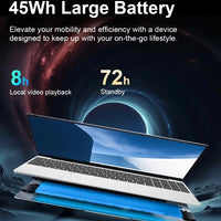 15.6 inch Laptop Computer Intel Celeron N4000 Notebook PC Fingerprint Unlock Windows 11 Pro 16GB RAM 1TB SSD 1920*1080P Laptops