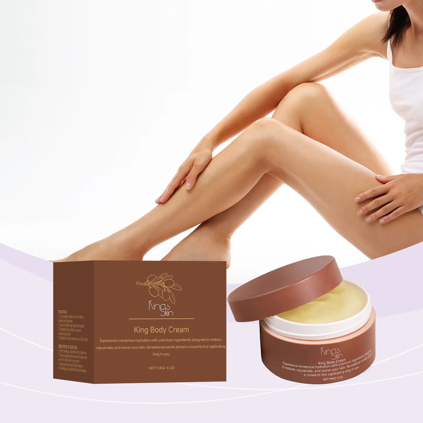 114g Shea Butter Body Cream Strengthen Skin Barrier Relieve Dryness Moisturizing Smoothing Skin Increase Elasticity Skin Care