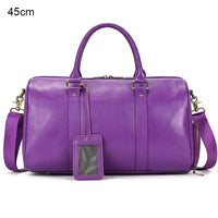 Natural Cowskin Travel Bags Waterproof Men's Leather Overnight Bag Handbag For Plane Luggage Men Male Weekend Bag Business 55cm