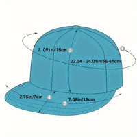 Casual hip-hop punk letter embroidered flat-brimmed baseball cap, sun protection and breathable, ideal for gift-giving
