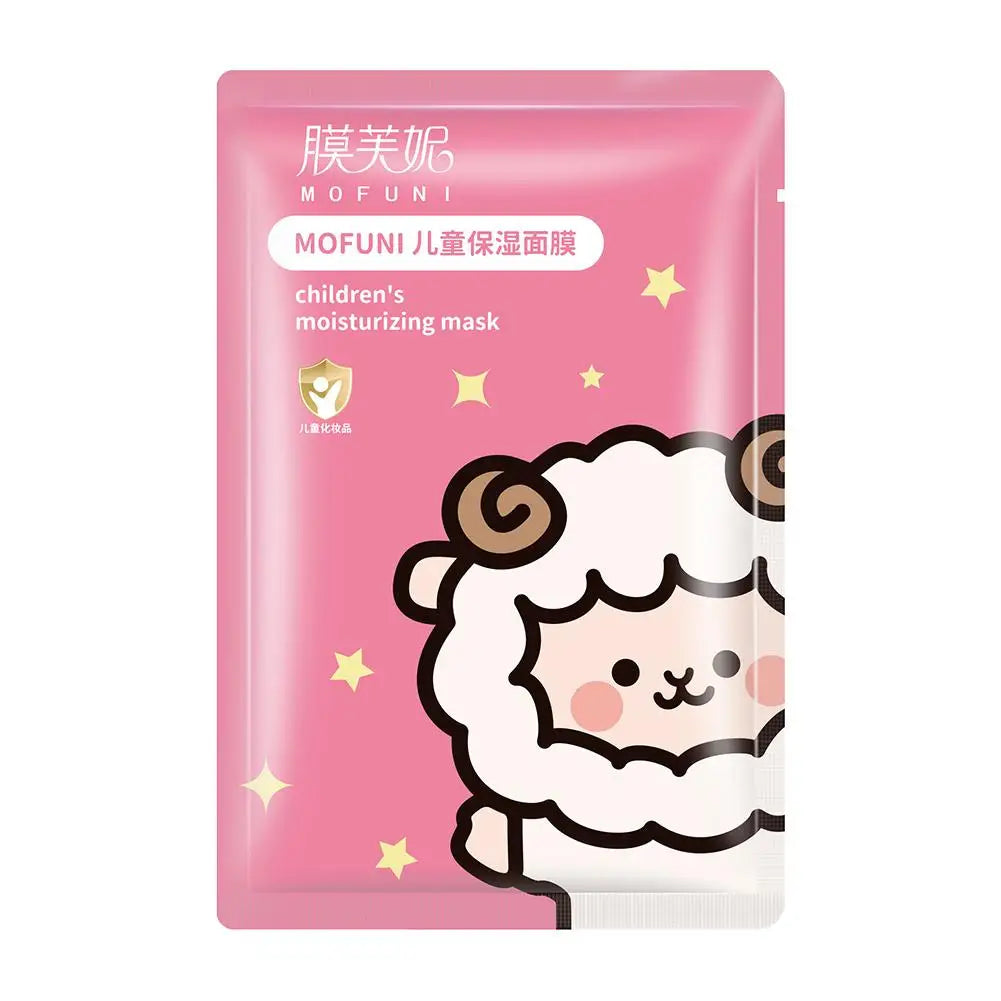 1/5pcs Cartoon Facial Mask For Children Deep Hydrating Sheet Mask Moisturizing Skincare Tiger Rabbit Face Mask Skin Care