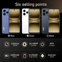 Global Vision M17 Pro Max Smartphone 5G Android 8GB RAM 256GB ROM 6.56 Inch Phone 720x1612HD 24+48MP 4G 5G Network Mobile Phones