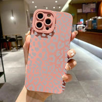 Animal Minimalist Gray Leopard Print Phone Case For iPhone 17 16 15 14 Pro Max 13 12 11 XS X XR 7 8 Plus Shockproof Bumper Cover