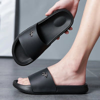 Men's Slippers Summer Non-Slip Casual Sandals Platform House Shoes Indoor Bathroom Slides Outdoor Casual Beach Shoes Flip-flop