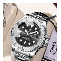 POEDAGAR Business Luxury Man Watch Luminous Waterproof Date Stainless Steel Men Watch High Quality Military Men's Quartz Watches