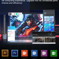 15.6 inch Laptop Computer Intel Celeron N4000 Notebook PC Fingerprint Unlock Windows 11 Pro 16GB RAM 1TB SSD 1920*1080P Laptops