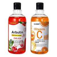 500ml Vitamin C Arbutin Face Serum Moisturizing Lightening Body Serum Spots Eraser Corrector Whitening Facial Repair Serum