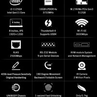 GPD Pocket 3 Intel pentium Gold 7505RAM 16GB RAM 12GB SSD Hard Disk Windows 11 Home Laptop Notebook Mini PC Touch Screen