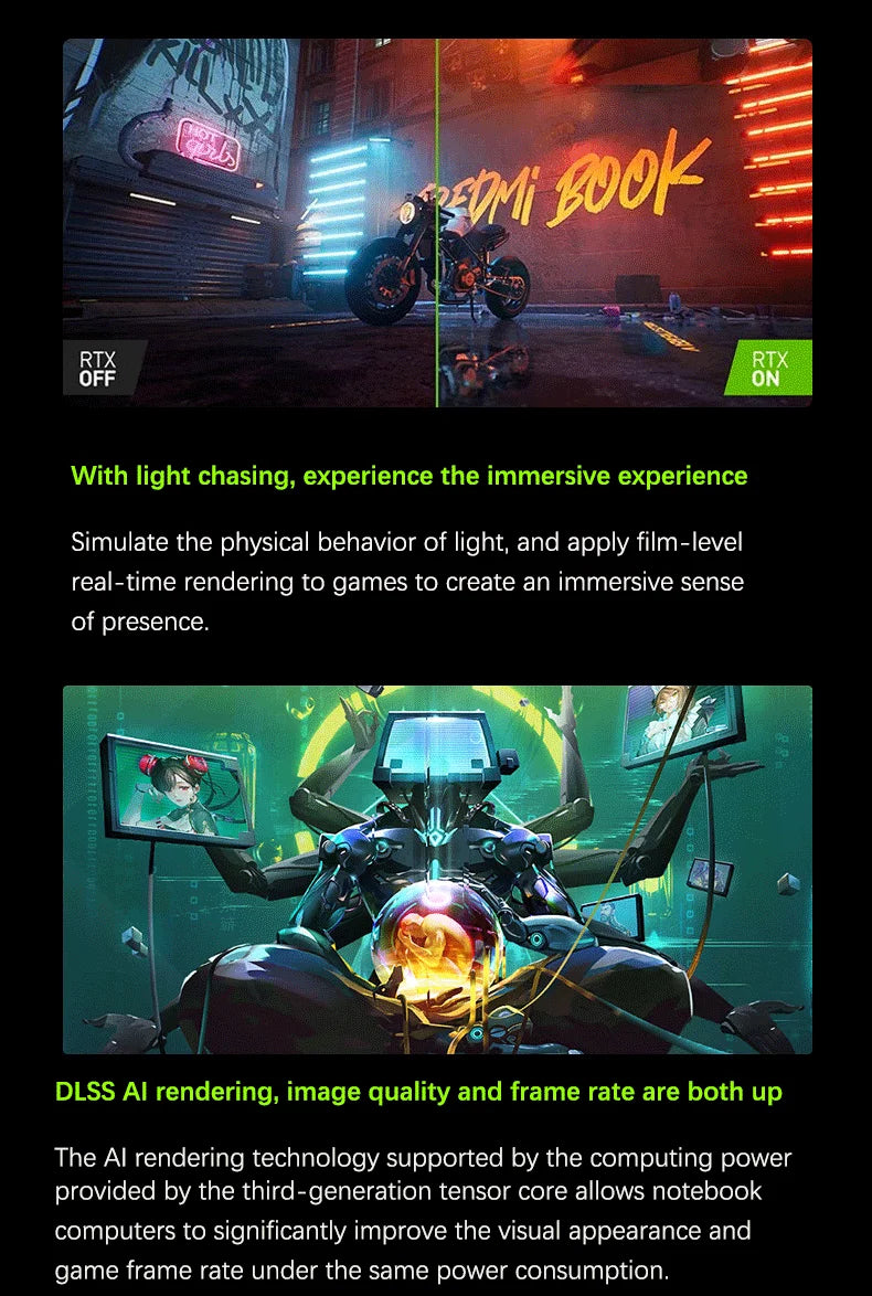 16.1 Inch Gaming Laptop Computer RTX4050 6G Intel Core i9-13900H i5-12450H windows11 por Max 64GB 2*DDR5 2*M.2 NVME 4TB SSD WiFi