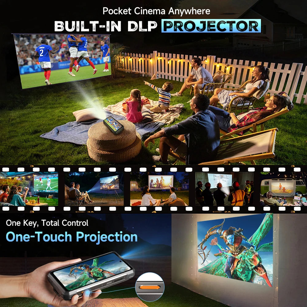 【World Premiere】Ulefone Armor 34 Pro 5G AI Rugged Phone 25500mAh Up to 32GB+512GB Built-in Projector 120Hz 6.95" NFC Smartphone