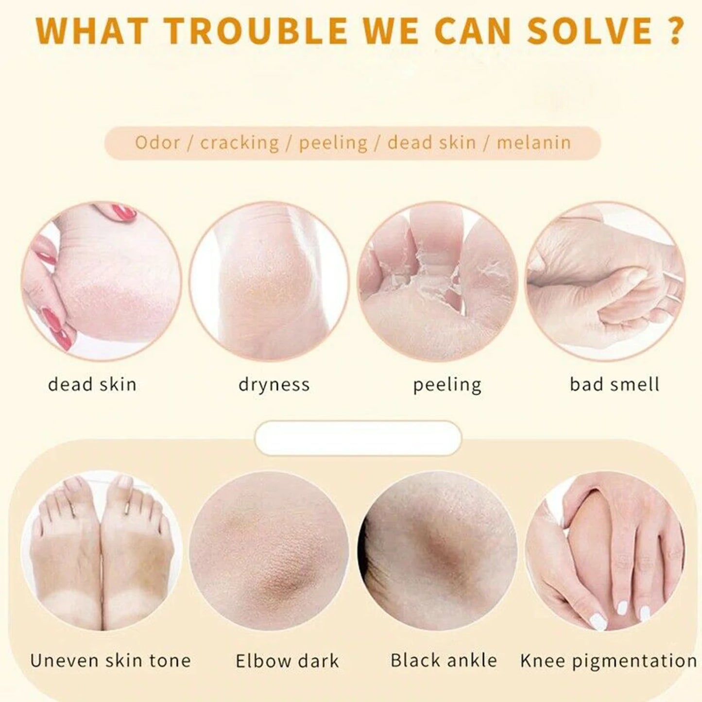 110ML Foot Cuticle Remove Dead Foot Exfoliator Softener Remove Dead Skin and Calluses Foot Mask Pedicure Nail Enhancer