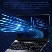 BYONE 15.6 Inch Celeron N5095 Laptop 8GB DDR4 RAM 256GB 512GB SSD Windows 11 IPS Business Ultrathin Portable Notebook Computer