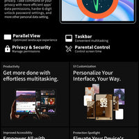 Teclast T60 Plus Tablet 12" 90Hz 2K Display Android 14 MTK G88 Octa-Core Max 16GB RAM 128GB ROM Widevine L1 4G LTE GPS 8000mAh