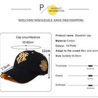 2025 New totem Flame Baseball Cap Men's women's European and American net red Cap Spring and Summer Sun Shading Smbroidered Hat