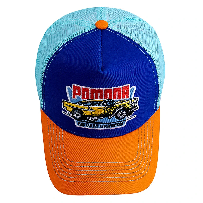 Hot Sale Unisex Summer Fishing Cap Breathable Mesh Trucker Hat Men Women Big Truck Embroidered Pattern Snapback Outdoor Hat