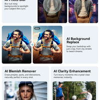 Blackview SHARK 6 AI Smartphone Android 15 Unisoc T8100 5G Mobile Phone 6.88'' Display 120Hz,  8+16GB RAM,128GB+2TB ROM, 5000mAh