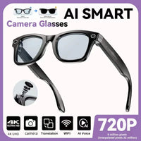 2025  Smart  Sunglasses ai smart glasses with Camera Video 8MP Translation  Bluetooth Call Music Play Men Women  Recording 100+