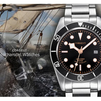 Custom Logo Diy NH35 Movement 1612 Luxury 41mm Biwan Business Men Watches Automatic Mechanical Date Diving Waterproof Glow Watch