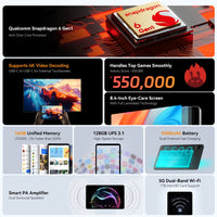 Alldocube iPlay 60 Mini Turbo 8.4" 8+128GB Tablet Android 14 Snapdragon Power Dual Speakers 4k Video Decoding 5500mAh