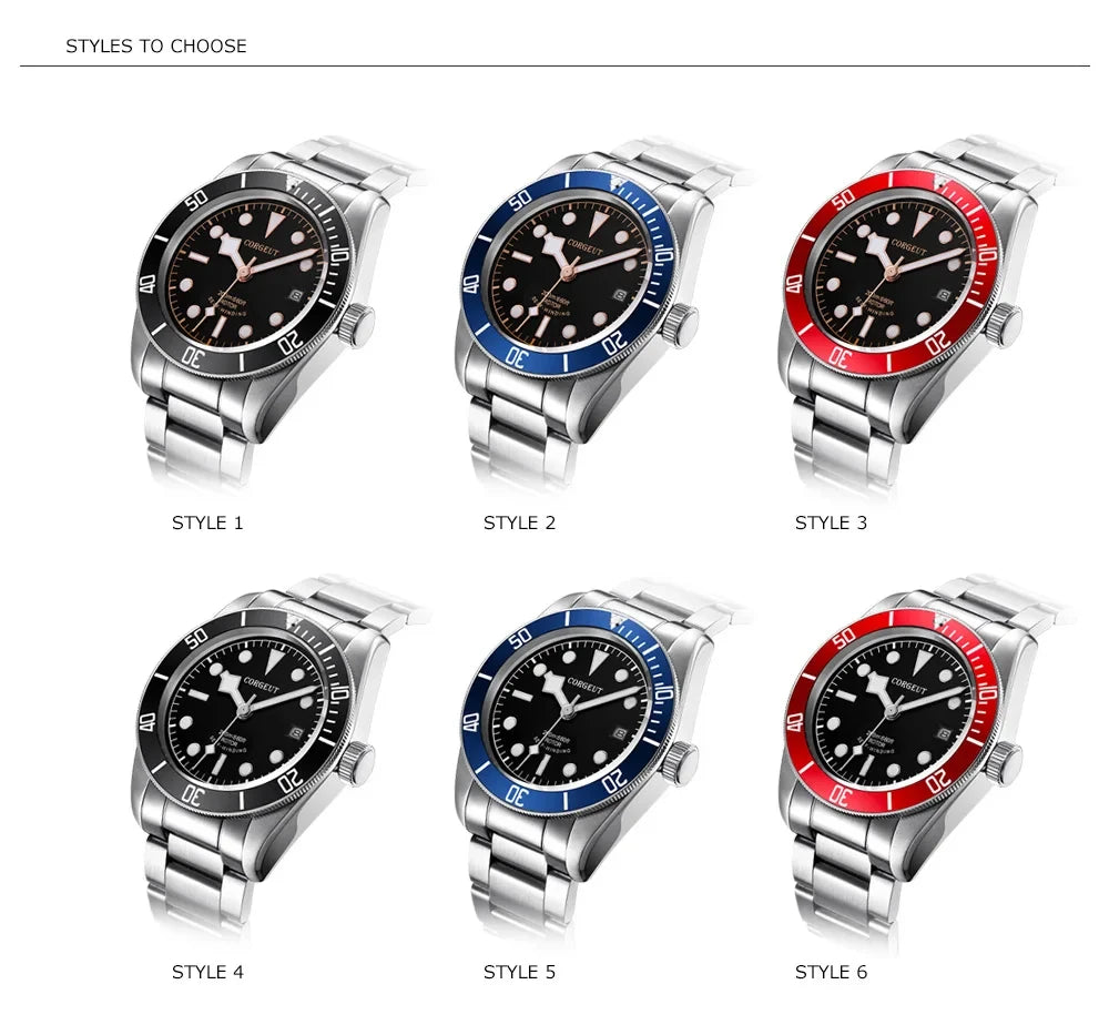 Custom Logo Diy NH35 Movement 1612 Luxury 41mm Biwan Business Men Watches Automatic Mechanical Date Diving Waterproof Glow Watch