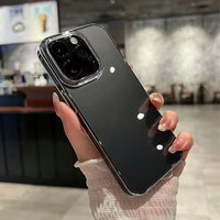 Luxury Shockproof Clear Bumper Cases For iPhone 16 15 14 13 12 11 Pro Max Plus Transparent Soft Acrylic Phone Cover Accessories