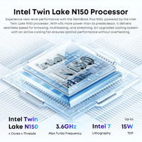 CHUWI GemiBook Plus Laptop Intel N150/N100 15.6 Inch 1920*1080 FHD Screen 16GB LPDDR5 512GB SSD Windows 11 WIFI 6 M.2 Up To 1T