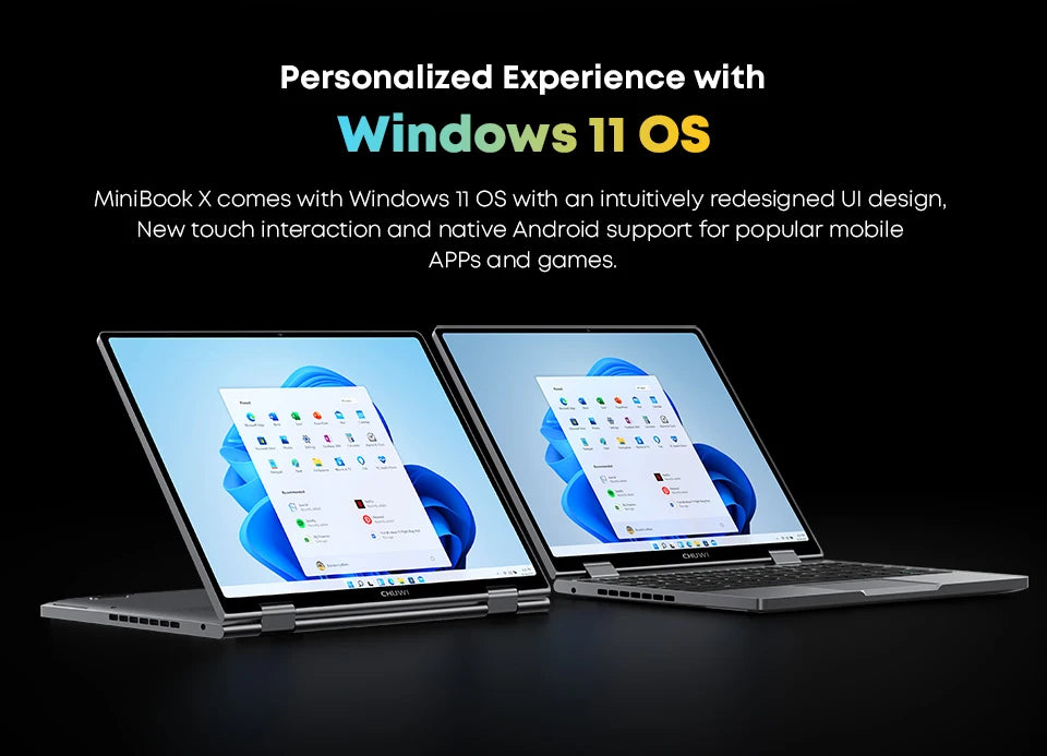 CHUWI MiniBook X Laptop Tablet 2 In 1 Intel N150 CPU 10.51" FHD IPS Screen 12GB LPDDR5 512G SSD Windows 11 Notebook 1200*1920