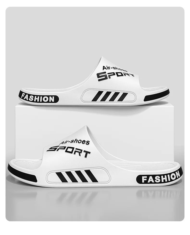 Fashion Men's Slippers Soft Sole Non-slip Men Flip Flops Comfortable Large Size Outdoor Beach Sandals Man Home Bathroom Slippers