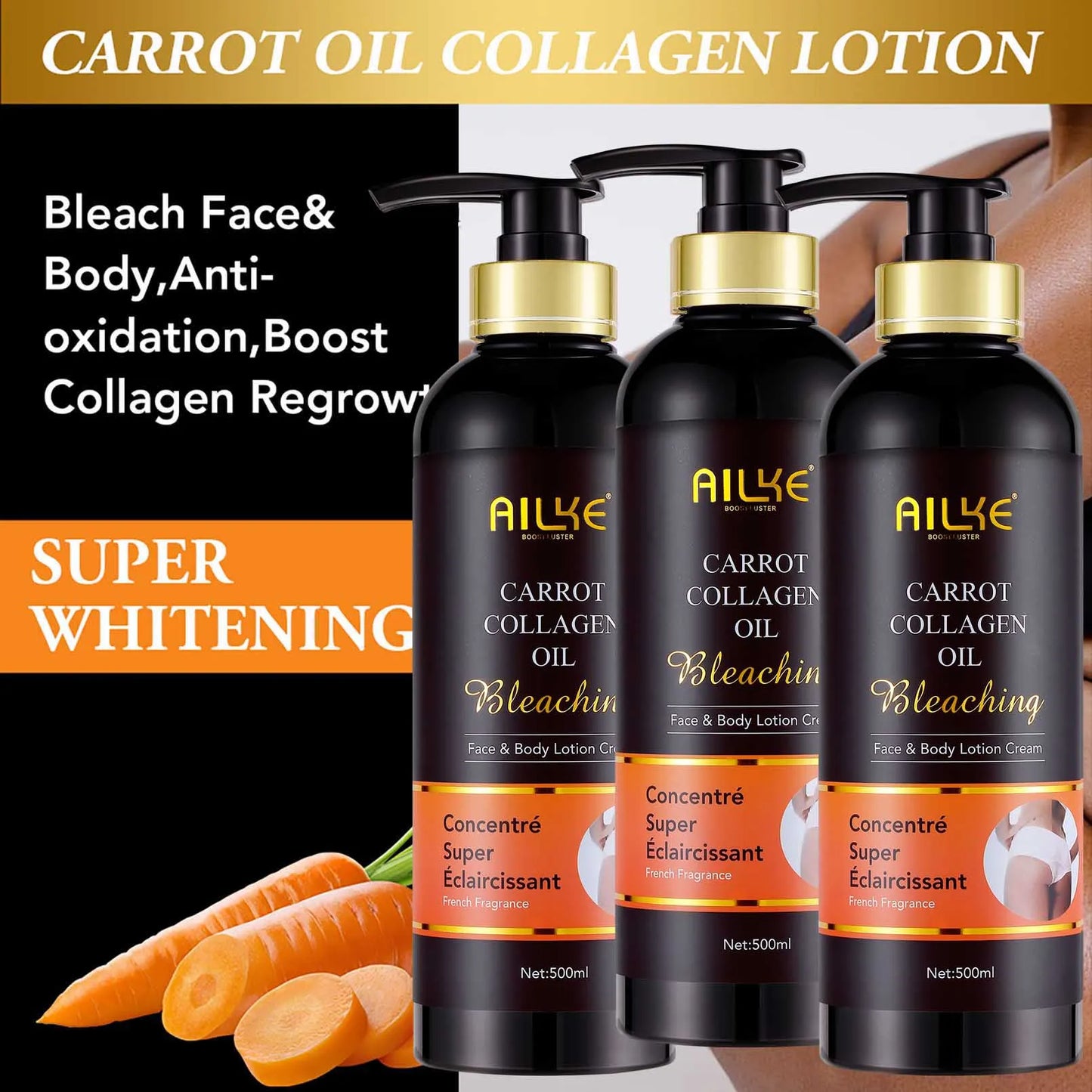 AILKE Collagen Women Skin Care Set, Moisturizing, Whitening, Youther, Remove Freckle, Dark and Black Spots, Skin Lightening Kit