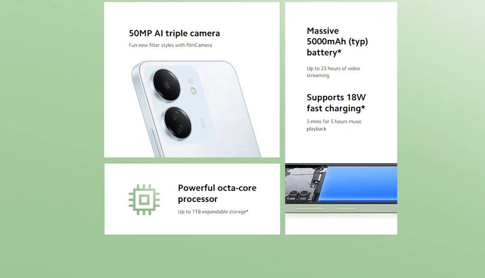 Global Version Xiaomi Redmi 13C MIUI 14 Smartphone MTK Helio G85 Octacore 50MP Camera 5000mAh 90Hz 6.74" Display