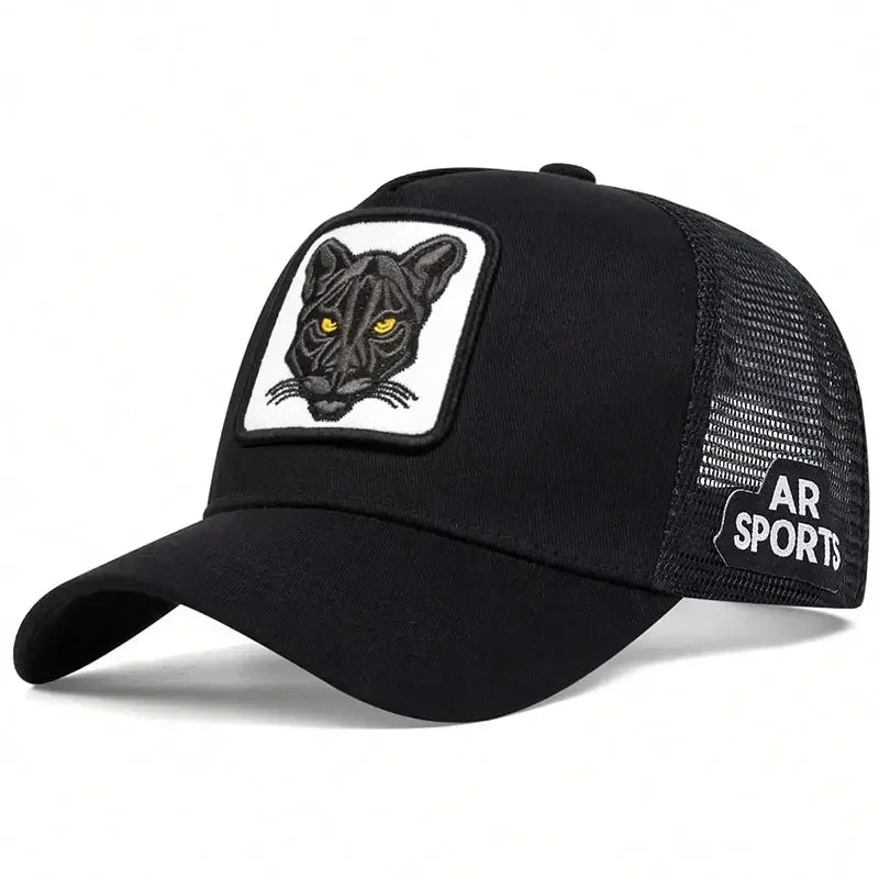 Unisex PANTHER Embroidery Baseball Net Caps Spring and Summer Outdoor Adjustable Casual Hats Sunscreen Hat