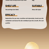 60pcs SADOER Golden Snail Eye Mask Anti Dark Circles Remove Eyes Bags Firming Hydrating Patches Beauty Skin Care