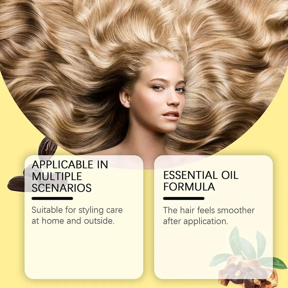 Hair Care Essential Oil Spray Improves Dry And Frizzy Hair, Non-Greasy Lightweight Smooth Hair Strengthening Essential Oil Spray