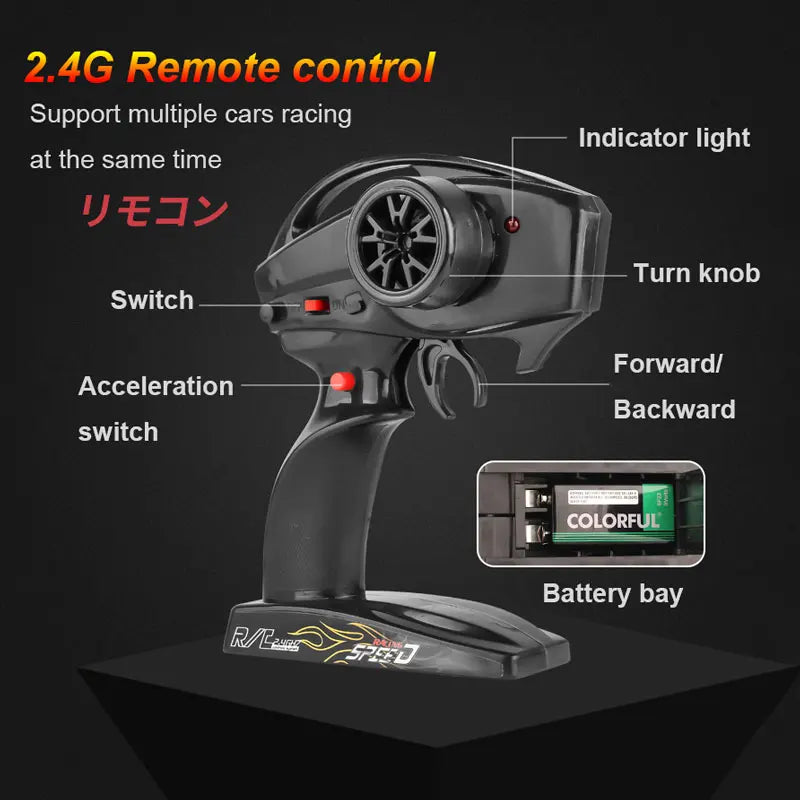 1:10 70km/H Remote Control Car 4wd High Speed Drift 2.4g Rc Car Shock Absorber Anti-Collision Rc Toys Christmas Gift