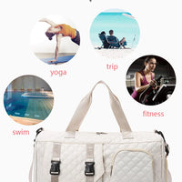 Durable Nylon Travel Duffle Bag, Portable Sports Gym Bag for Overnight Trips Shoulder Duffel Training Bag, Spacious Argyle