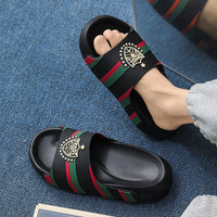 YRZL Men's Slippers Lightweight Non Slip EVA Slides Big Size Summer Beach Shoes Comfortable Fashion Thick Sole Sandals for Men