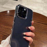 Luxury Shockproof Clear Bumper Cases For iPhone 16 15 14 13 12 11 Pro Max Plus Transparent Soft Acrylic Phone Cover Accessories