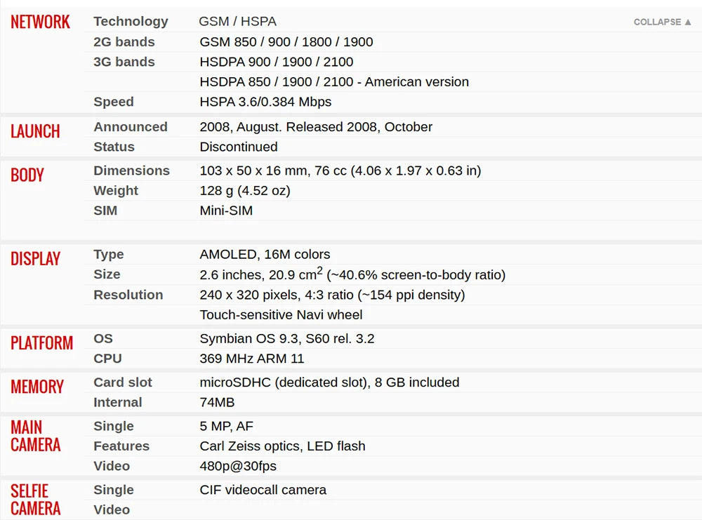 Original N85 GSM 2G 3G Slider Mobile Cell Phone 2.6'' 5MP More Languages English Keyboard Only.Old Symbian Smartphone Unlocked.