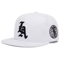2025 New Los Ange Earth Letter Embroidered Cotton Flat Edge Hat Women Simple Baseball Hat Sunshade Hat Men's Outdoor HipHop Hat