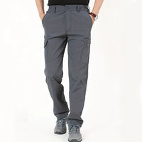 2024 Outdoor Work Tactical Pants Men Winter Casual Cargo Trousers Waterproof Fleece-lined Pant Elastic Hiking Traveling Workwear