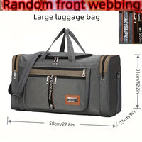 Large Capacity Multifunctional Nylon Luggage Bag Foldable Portable Travel Duffel for Men Business Trip Clothing Storage