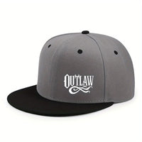 Unisex OUTLAW Printed Adjustable Baseball Cap  Men's and Women's Flat-brimmed Cap, Urban Street Style, Outdoor Activity Cap