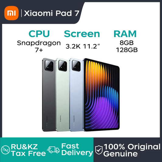 Xiaomi Tablet Xiaomi Pad 7 11.2" 3.2K 144Hz Display Snapdragon 7 Gen3 8850mAh 13MP+8MP camera IPv6 support Dolby Atmos Tablet PC
