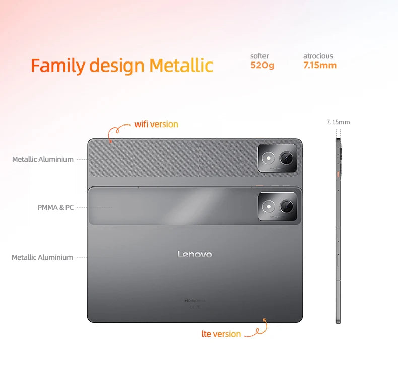 New Lenovo Tab K11 Tablet K11 Plus Snapdragon 680 11.5" 90Hz Screen 128GB 256GB 8600mAh WIFI13MP Camera Android 14 Tablet PC