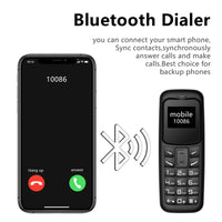 SERVO 2G Small Mobile Phone Bluetooth Dialer Magic Voice Blacklist Low Radiation Bluetooth Headset Mini Cellphone Multilingual