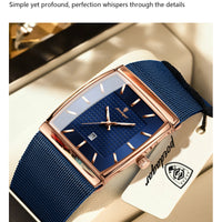 POEDAGAR Luxury Fashion Men Clock Stainless Steel Mesh Date Waterproof Luminous Man Wristwatch Quartz Casual Men's Watches Reloj