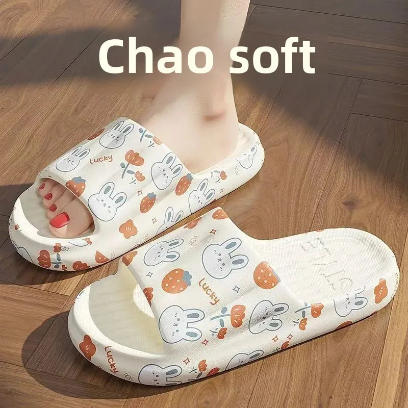 Anti-Odor Men's Slippers Summer Bathroom Couples Indoor Outdoor Wearable Non-Slip Durable Cold Slippers Women's Slippers