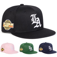 Unisex Gothic LA Letter Embroidery Hip-hop Hats Spring and Autumn Outdoor Adjustable Casual Baseball Caps Sunscreen Hat Cap